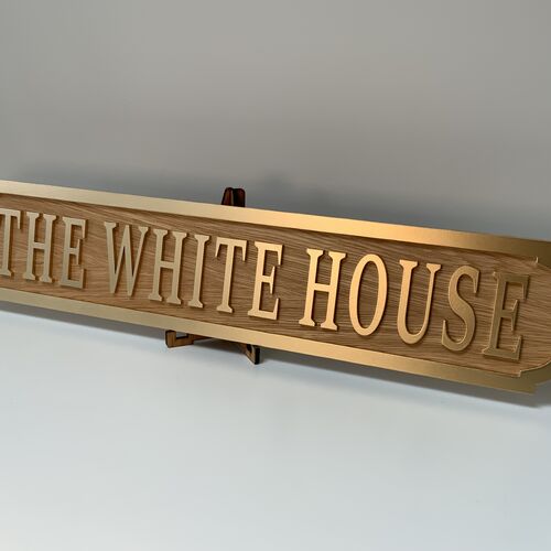 Personalised Oak Street Style Sign – 3D Wooden Home Decor Plaque