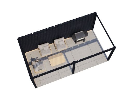 5.88mtr x 3.0mtr 28mm walled Gazebo