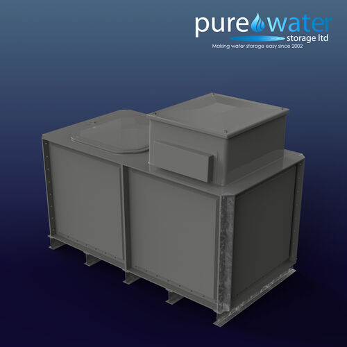 PW.2X1X1.IFB.AB - 2000 LITRE SECTIONAL WATER TANK, INTERNALLY FLANGED BASE (IFB) C/W FVH
