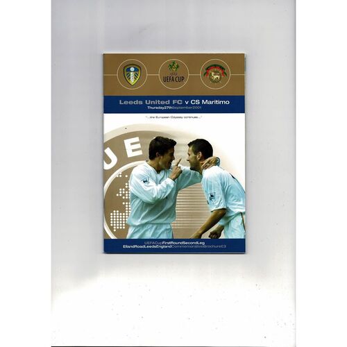 Leeds United v CS Maritimo UEFA Cup Football Programme 2001/02