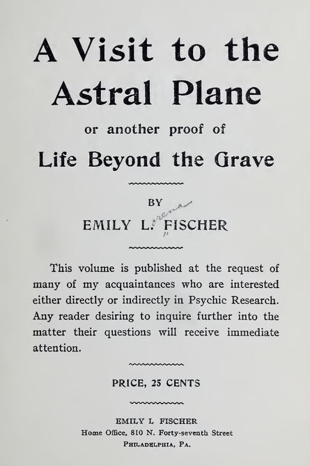 1914 | A Visit to The Astral Plane