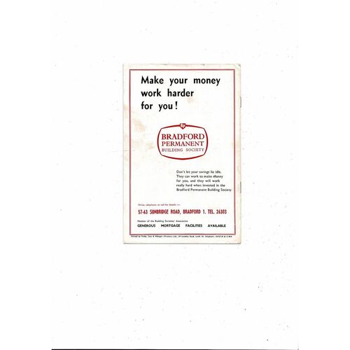 1967/68 Bradford Park Avenue v Chester City Football Programme