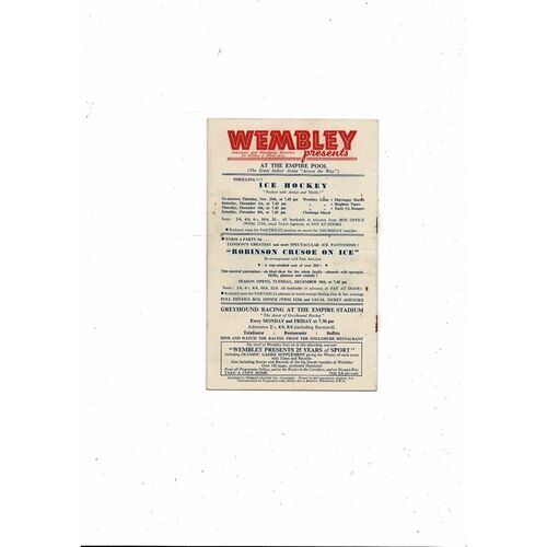 1951 England v Austria Football Programme