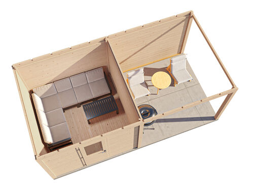 300cm x 300cm + 300cm Veranda