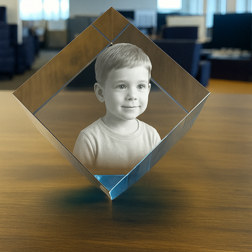 The Amazing 3D lona 8x8x8cm Ocean Blue Crystal Cube