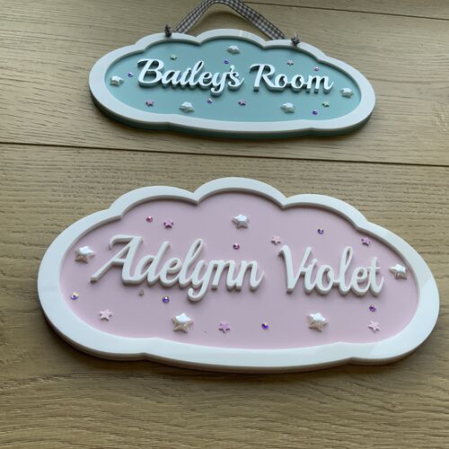 Girls CLOUD door sign