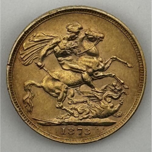 1873 Queen Victoria full gold sovereign