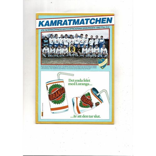 IFK Norkopping v Southampton UEFA Cup Football Programme 1982/83