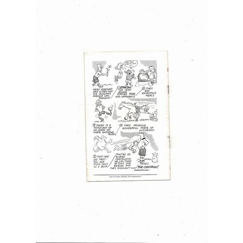 Wolves v Spartak Moscow Friendly Football Programme 1954/55