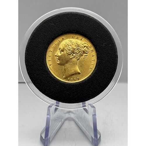 1864 shield back full gold sovereign