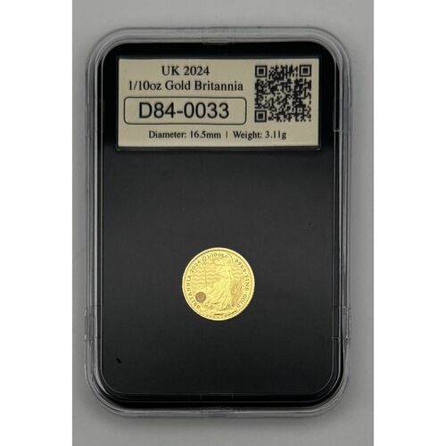 2024 KC111 gold date stamped 1/10th Britannia