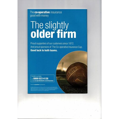 2011 Celtic v Rangers Scottish League Cup Final Football Programme