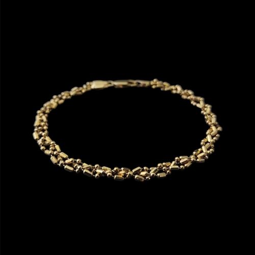 Textural gold bead bracelet 