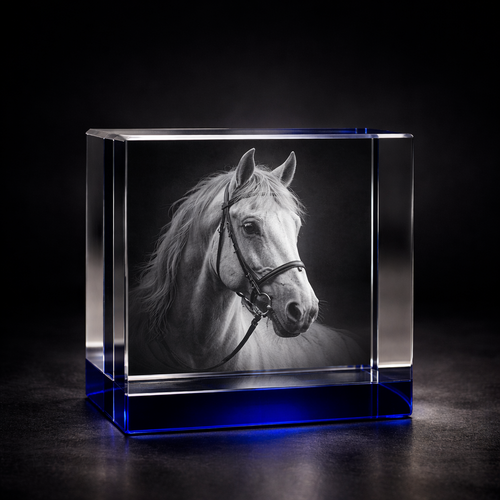 Rio 3D Crystal Block – Ocean Blue Base (XXL)