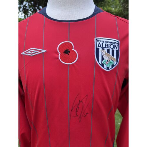 Jerome Thomas Matchworn Poppy Shirt - Signed, Leicester City v WBA