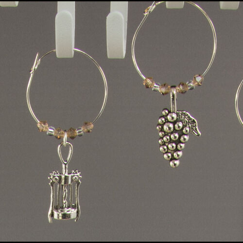 'Wine theme' Wine Glass Charms
