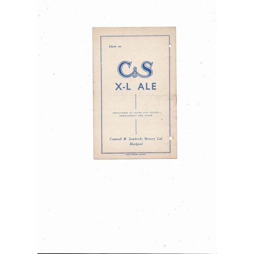 1958/59 Blackpool v West Ham United Football Programme