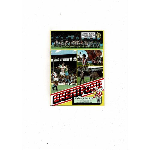 1983/84 Brentford v Wigan Athletic Football Programme