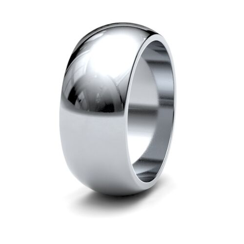 9ct 8mm D shape classic wedding ring