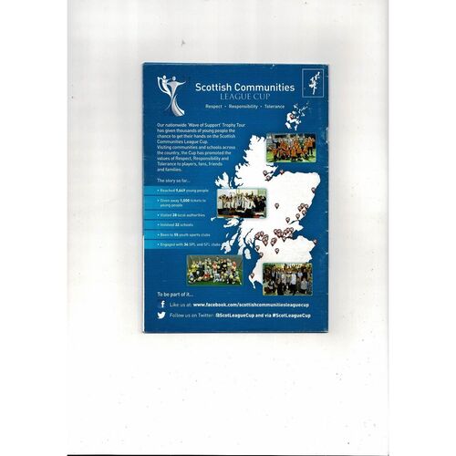 20012/13 St Mirren v Celtic Scottish League Cup Semi Final Programme