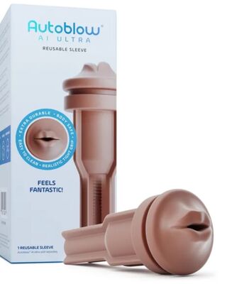 Autoblow AI Ultra Reusable Mouth Sleeve Chocolate