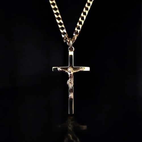 Crucifix pendant in 9ct gold