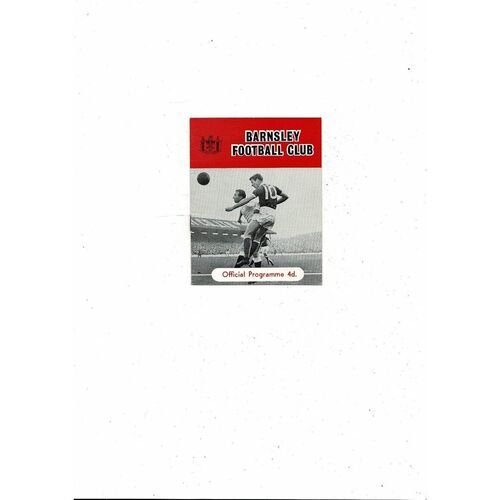 1962/63 Barnsley v Notts County Football Programme