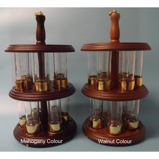 Numbered Peg finder Shot Glasses  on stands