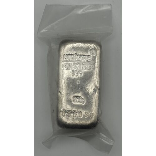 Umicore 250g  pure silver bar