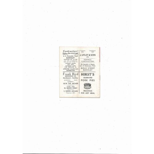 1965/66 Barnsley v Colchester United Football Programme