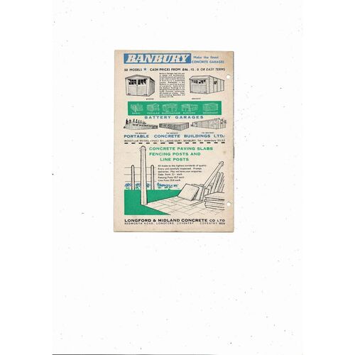 1959/60 Coventry City v Southampton FA Cup Football Programme