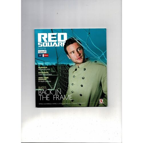 Middlesbrough v Barrow FA Cup Football Programme + Match Ticket 2008/09