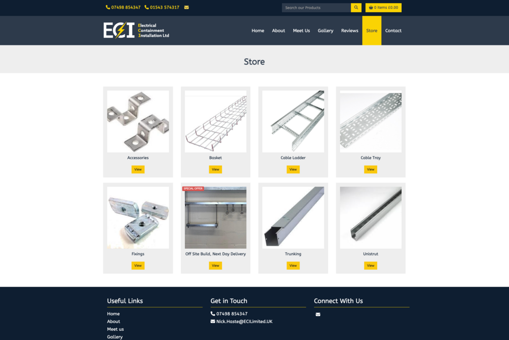 trade website design