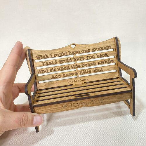 Oak Decorative Memorial Bench