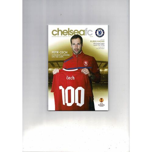 Chelsea v Rubin Kazan Europa League Football Programme 2012/13