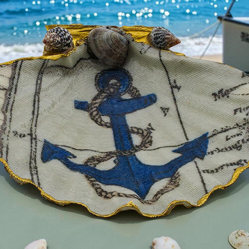 Handcrafted Scallop Shell Trinket Dish