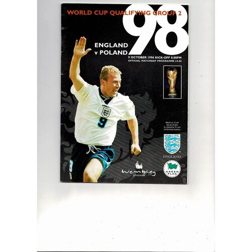 1996 England v Poland Football Programme