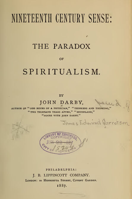 1887 | The Paradox of Spiritualism