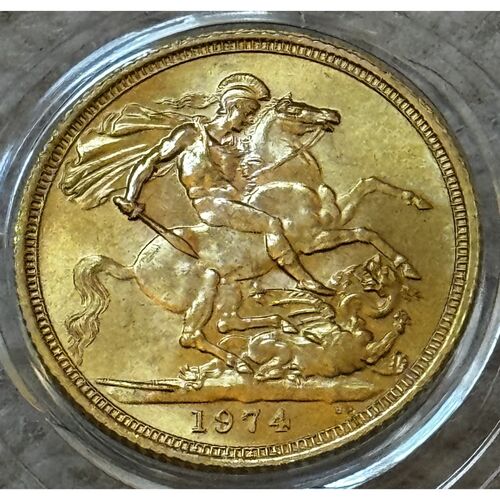 1974 QE11 full gold sovereign