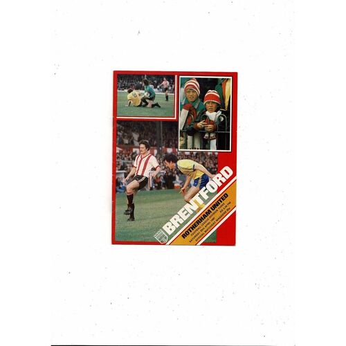 1980/81 Brentford v Rotherham United Football Programme