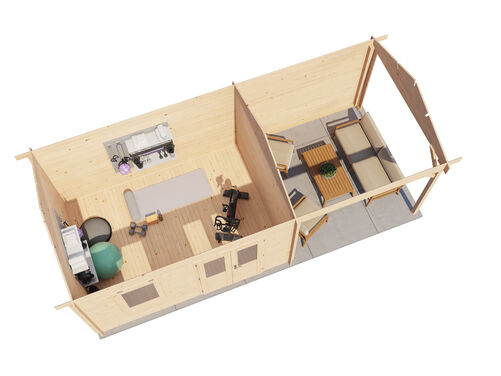 400cm x 300cm + 300cm Veranda