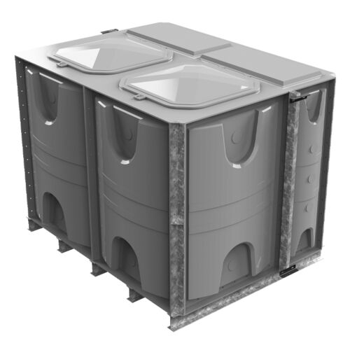 PW.2X1.5X1.5.IFB.DIV.AG(1+1) - 4500 LITRE DIVIDED SECTIONAL WATER TANK, INTERNALLY FLANGED BASE (IFB)