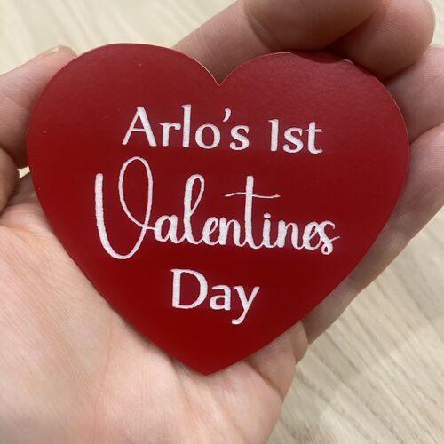 First Valentine’s Day Heart Plaque