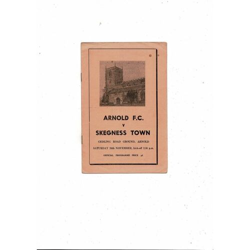 1966/67 Arnold v Skegness Town Midland League Football Programme