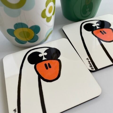 'Cheeky Goose' Coaster