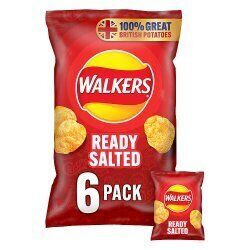 Walkers Ready Salted Crisps 6pk