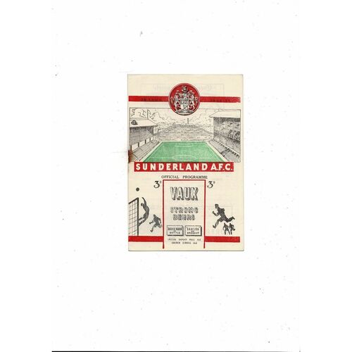 1954/55 Sunderland v Charlton Athletic Football Programme