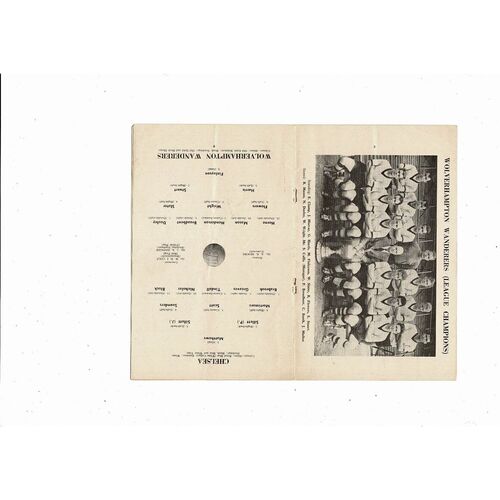 1958/59 Chelsea v Wolves Football Programme