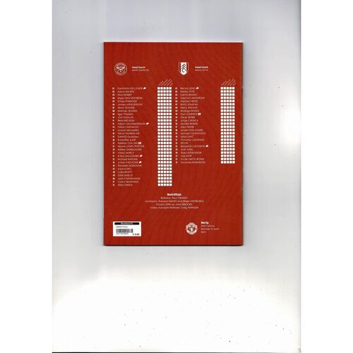 2025/26 Brentford v Fulham Football Programme