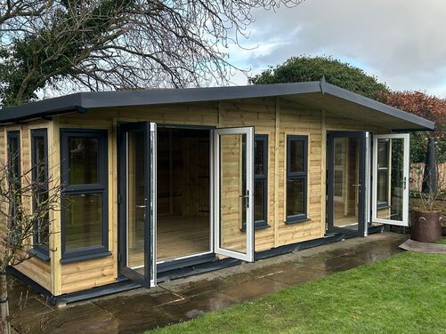 24x14 Apex Summer House home Office/Bar/Gym
